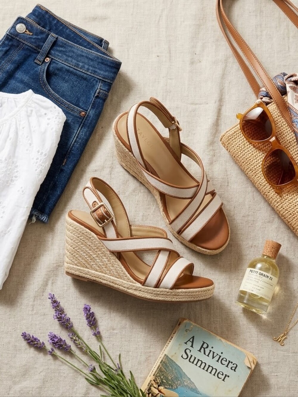 Ann Taylor Factory Wedge Sandals 7.5